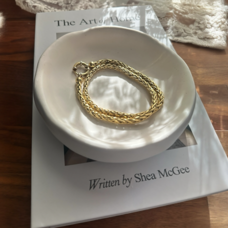 Coupe décorative ronde Pause en crème